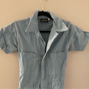 Big Bud Press Short Sleeve Jumpsuit - Baby Blue